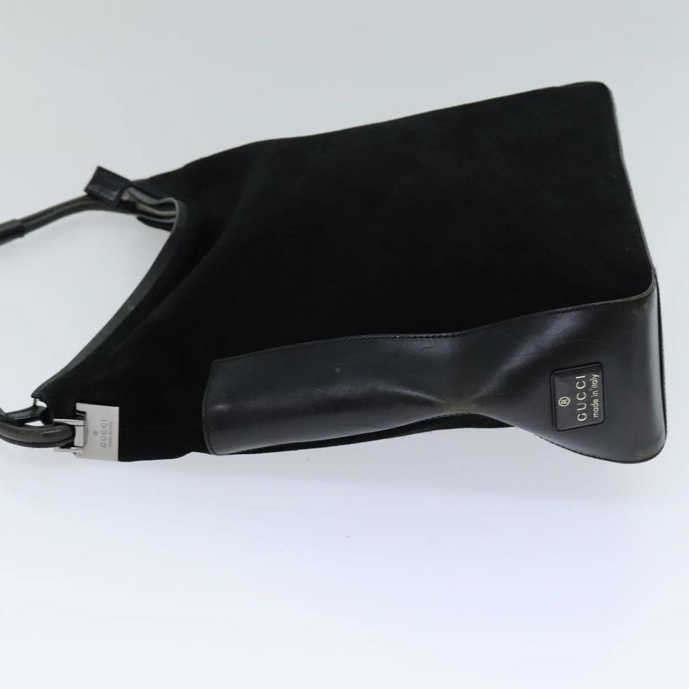 GUCCI Shoulder Bag Suede Black 001 3770 Auth 76389 - Picture 5 of 16